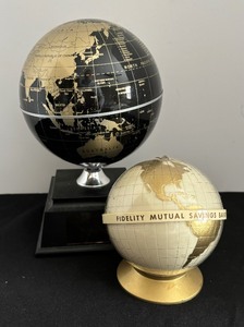 lot 349 image: Solar Globe and Fidelity Mutual Savings Bank Globe