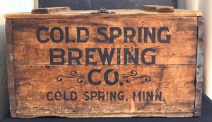 lot 2 image: Vintage Wooden Cold Spring Brewing Co Wooden Crate