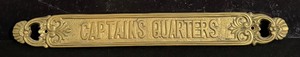 lot 451 image: Metal Captains Quarters Wall Plaque Sign