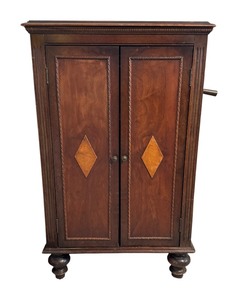 lot 39 image: Vintage Two Door Wooden Music Cabinet