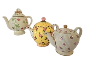 lot 173 image: Whimsical Trio of Teapots