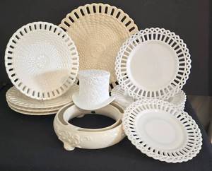 lot 479 image: White on White Collection Including Wedgwood, Westmoreland, Goebel & More