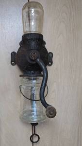 lot 492 image: Antique Arcade Wall Mounted Coffee Grinder