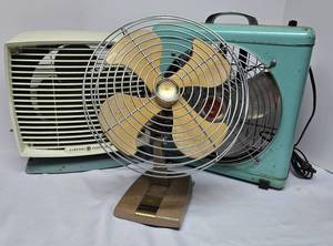 lot 523 image: Three Vintage Fans
