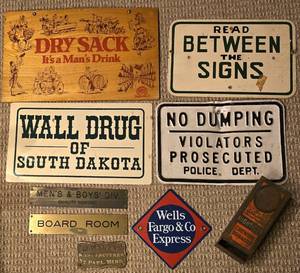 lot 530 image: Fun Selection of Vintage Advertising Signs