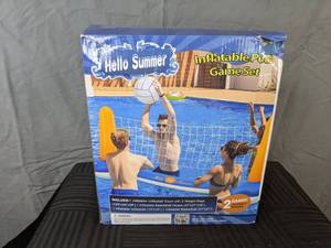 lot 137 image: WELIN Pool Volleyball & Basketball Hoop Set, 2-in-1 Swimming Pool Water Game