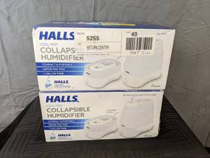 lot 34 image: New 2 HALLS Collapsible Cool Mist Humidifier for Bedroom and Office