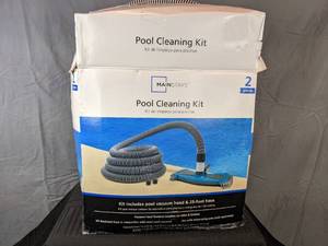 lot 112 image: Mainstays Cleaning Kit for Pools - Two Piece - Teal & Grey & White