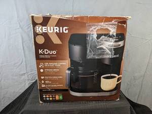 lot 10 image: New Keurig K-Duo Essentials, Hot & Iced Single-Serve K-Cup Pod Coffee Maker & Carafe