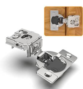 lot 199 image: 46 Brand New 2-Packs 1 Overlay 4D Soft Close Concealed Hinges for Face Frame Doors in Satin Nickel