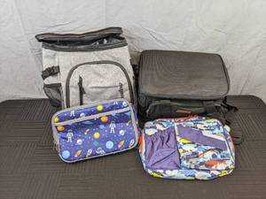 lot 132 image: 4 New Various Size and Brand Insulated Lunch Bags