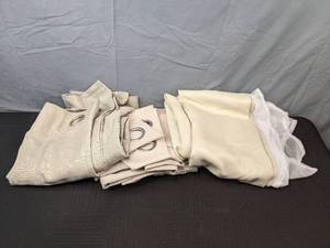 lot 188 image: 2 Brand New Grommet Curtain Sets in Cream, 38 x 84 & 36 x 84