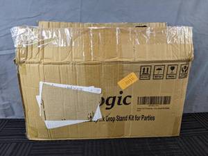 lot 197 image: New 10 x 7.5 Ft. Backdrop Stand Heavy Duty Adjustable Photo Back Drop Stand Kit for Parties Photography Banner Stand