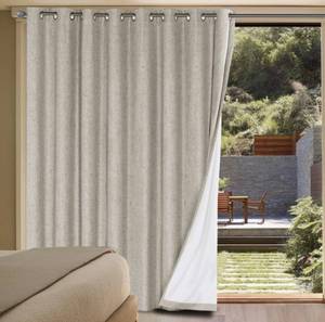 lot 185 image: Brand New H.Versailtex Linen Blackout Curtains, 100 x 96