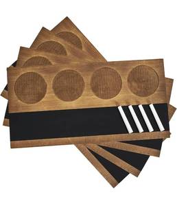 lot 143 image: New Joyful Haus Flight Board Wine Flight Set of 4 $89.99 Retail