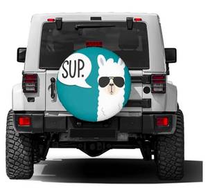 lot 165 image: New Foruidea Funny Llama Spare Tire Cover
