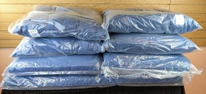 lot 7 image: 7 Piece Cushion Set in Navy Blue Pillows Seat Cushions Long Cushion
