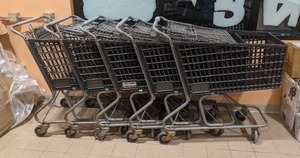 lot 3A image: 5 Shopping Grey Carts