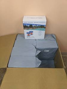 lot 234 image: Brand New 15 Cases of Bestway 58276-58385E-Filter Cartridge Swimming Pool Pump Replacement Cartridge Type VII and D Fits for SFS-350, RP-350, RP-400, RP-600, RX-600, SFS-600