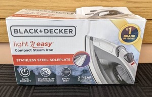 lot 214 image: New BlackDecker Light N Easy Compact Steam Iron