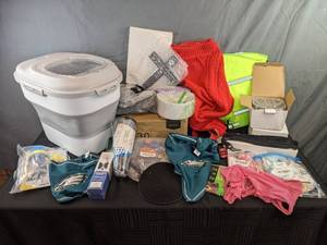 lot 176 image: Various Pet Items Including NFL Ravens Pet Gear, Bowls, Dog Cone and More