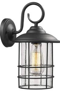 lot 315 image: New Emliviar 1-Light Outdoor Wall Sconce (Black)