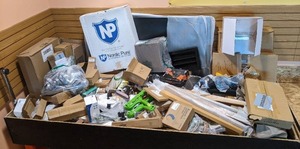lot 301 image: Assorted Home Improvement Mystery Fun Includes Peel & Stick, Nordic Pure, Cinnado, and Much More