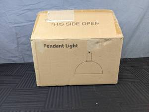 lot 316 image: New Black Pendant Lighting Modern Dome $56.00 Retail