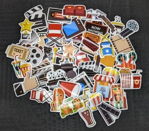 lot 102 image: 100 New Cinema Movie Stickers