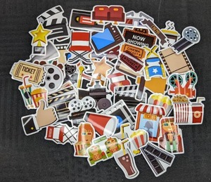 lot 206 image: 100 New Cinema Movie Stickers