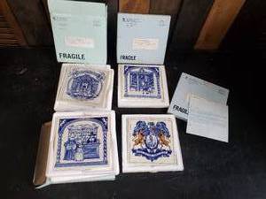 lot 58 image: 4 Beautiful Delft HandMade Tiles