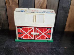 lot 87 image: 1970s Ficher Price Family Play Farm Barn