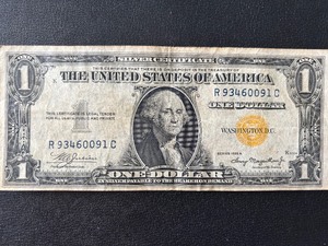 1935 A Yellow Seal $1 Dollar Silver Certificate North Africa Emergency Issue