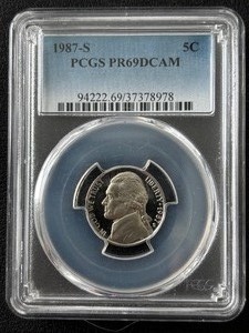 1987-S Jefferson Nickel Proof PCGS PR69 Deep Cameo