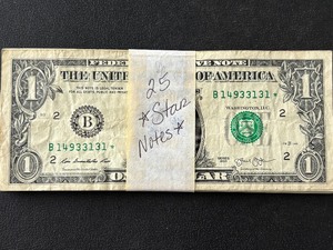 25 $1 Dollar Star Notes