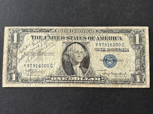 1935 A Blue Seal $1 Silver Certificate Short Snorter