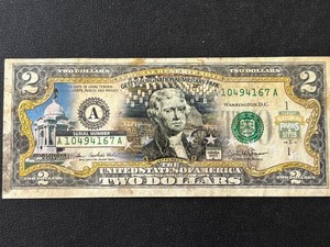 2003 A Green Seal $2 Dollar Gettysburg National Military Park