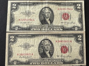 1953 Red Seal $2 Dollar Bill