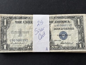 25 $1 Dollar Silver Certificates