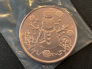 1 Ounce .999 Fine Copper Round