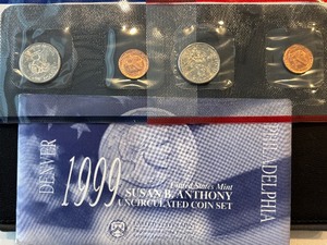 1999 P&D Susan B. Anthony Uncirculated Coin Set