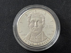 2009-P Louis Braille Silver Dollar Proof