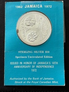 1972 Jamaica $10 Silver Coin