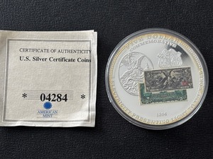 Silver Certificate Silver Layered Medallion