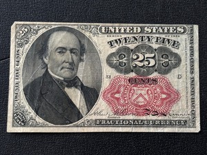 1874 Red Seal 25 Cent Fractional Currency
