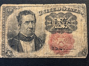 1874 Red Seal 10 Cent Fractional Currency