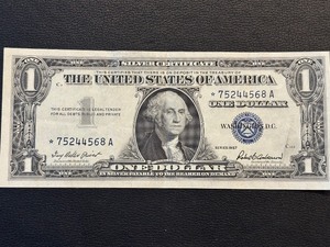 1957 Blue Seal $1 Dollar Silver Certificate Star Note