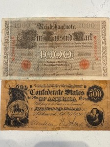 Foreign Currency and Confederate Note