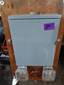 Square D Load Center wBreakers and Weatherproof Outlets