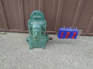lot 102 image: Cast iron compressor pump. Has been rebuilt. As shown.